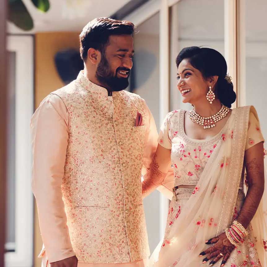 Candid couple portrait