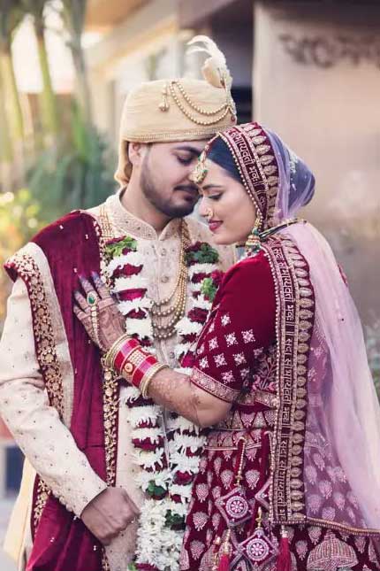 wedding day couple portrait