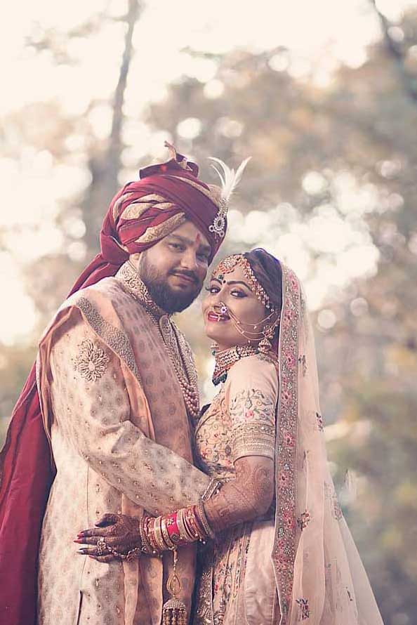 wedding day couple portrait